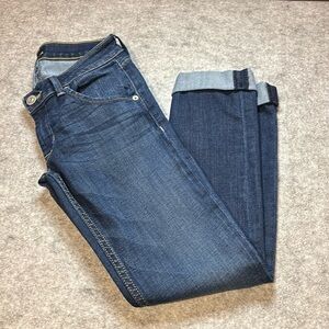 Hudson Bacara Crop Straight Cuffed Jeans, Size 25